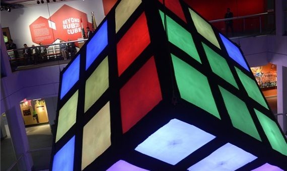 'Beyong Rubik's Cube' - an exhibition at the 40th anniversary of the Rubik's cube | Noémi Bruzák / MTI
