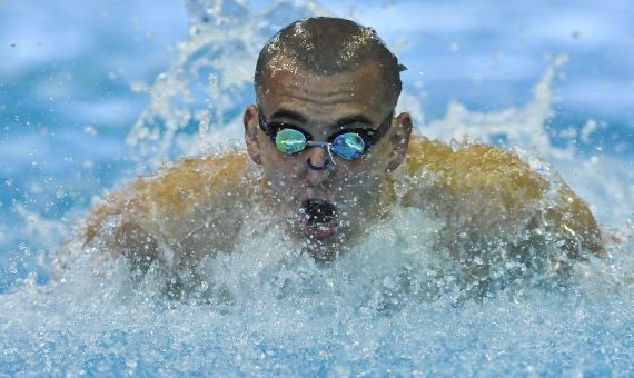 Hungary's László Cseh at the 2012 European Swimming Championships in Debrecen