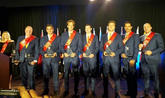 Six Hungarian waterpolo players inducted into the Hall of Fame | source: waterpolo.hu