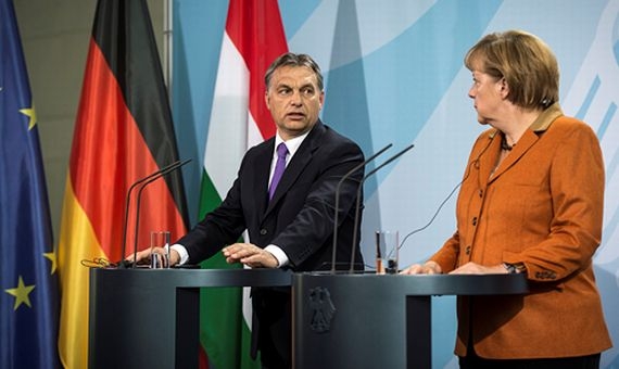 Hungarian PN Orbán and German Chancellor Merkel in Berlin | Barna Burger
