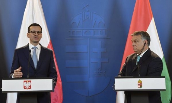 Polish PM Mateusz Morawiecki and his Hungarian counterpart