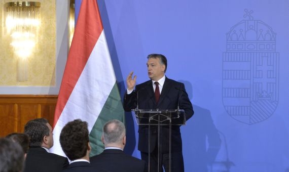 The Hungarian Prime Minister speaking at the Ambassadors' meeting in Budapest | Szilárd Koszticsák / MTI