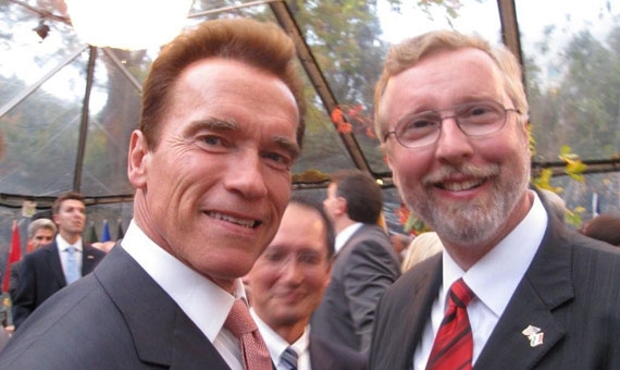 Arnold Schwarzenegger and Balázs Bokor |