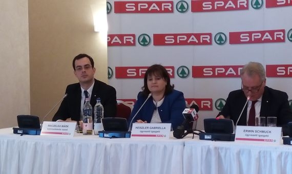 SPAR Hungary management at the anniversary press conference | Sándor Laczkó
