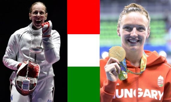 Emese Szász (on the left) and Katinka Hosszú won gold medals for Hungary on the first day of the Rio Olympic Games | Zsolt Czeglédi and Tamás Kovács / MTI