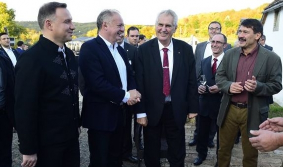Visegrád Group presidents in Szekszárd
