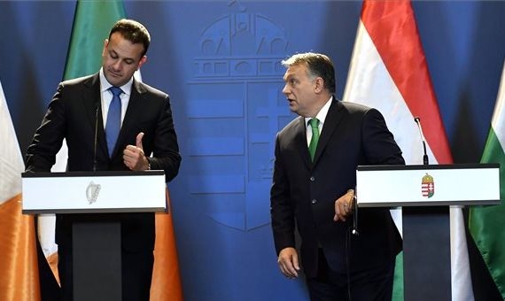 Irish PM Leo Varadkar (on the left) and Hungarian PM Viktor Orbán | Tibor Illyés /MTI